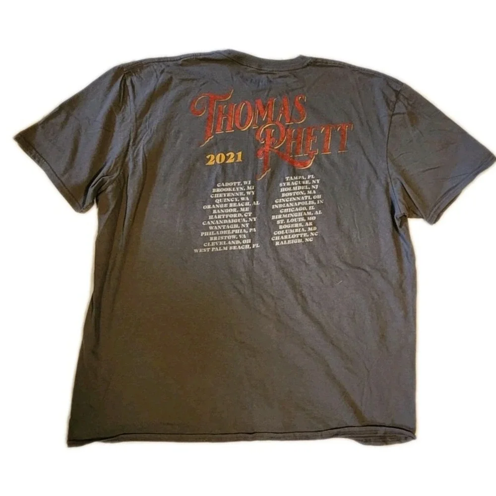Thomas Rhett Tour‎ T Shirt Mens Size 2x Grey Country Music 2021 - Picture 4 of 6